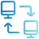 Free Transferencia De Datos Escritorio Computadora Icono