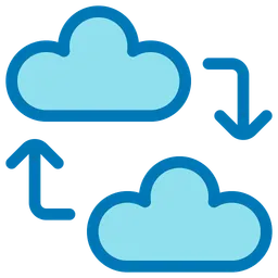 Free Transferencia de datos en la nube  Icono