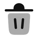 Free Trash Bin Minimalistic Icon