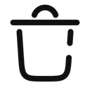 Free Trash Bin Minimalistic Icon