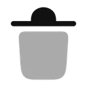 Free Trash Bin Minimalistic Icon