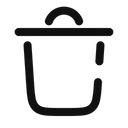 Free Trash Bin Minimalistic Icon