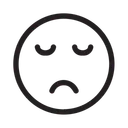 Free Traurig Emoticon Gesicht Icon