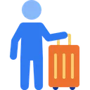 Free Traveler Passenger Luggage Icon