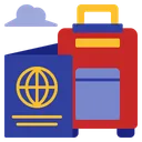 Free Passport Suitcase Holiday Icon