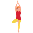 Free Tree Pose Yoga Pose Flexible Figure Icon