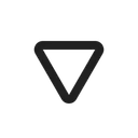 Free Triangle Pointed Down Icon