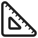 Free Ruler High Contrast Icon