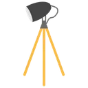 Free Tripod Lamp Shining Light Flashlight Icon