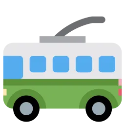 Free Trolleybus Emoji Icon