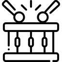 Free Trommelstock  Symbol