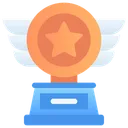 Free Trophy With Wings Trophy Wings Icon