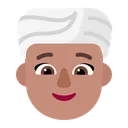 Free Usando Turbante Plano Icono