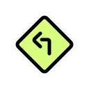 Free Turn Left Direction Arrow Icon