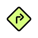 Free Turn Right Arrow Direction Icon