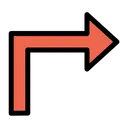 Free Right Up Turn Icon