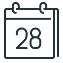 Free Twenty Eight Date Day Icon