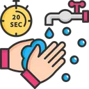 Free A Handwash Twenty Second Wash Hand Hand Wash Icon