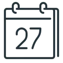 Free Twenty Seven Date Day Icon