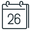 Free Twenty Six Date Day Symbol