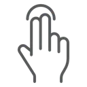 Free Two Finger Tap Icon