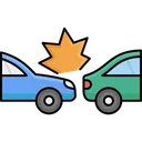 Free Two Cars Collide Back Collision Accident Icon