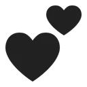 Free Hearts High Contrast Icon