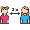 Free A Two Meter Distance Two Meter Distance Social Distance Icon