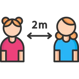Free Two Meter Distance  Icon