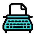 Free Typewriter Typing Keyboard Icon