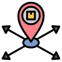 Free Ubicación de distribución  Icono