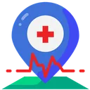 Free Ubicacion Hospital Pin Icono