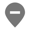 Free Ubicacion Pin Restar Icono