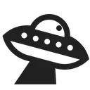 Free Saucer High Contrast Icon
