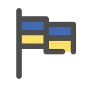 Free Ukraine-Flagge  Symbol