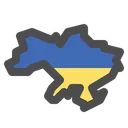 Free Karte der Ukraine  Symbol