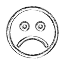 Free Unhappy Face Social Icon