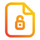 Free File Unlock Document Icon