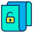 Free Unlock Document Page Icon
