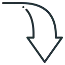 Free Nach Unten Pfeil Richtung Symbol