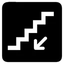 Free Runter Treppe Symbol