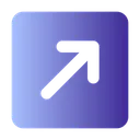Free Up Right Arrow Arrows Sign Icon