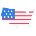 Free American Map Usa Flag Architecture Icon