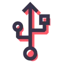 Free Usb Sign Port Icon