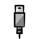 Free Usb Mini B Connector Icon