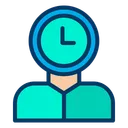 Free Time Management User Productivity Clock Icon