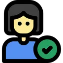 Free Verified Female People Icon