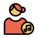 Free Usuario De Musica Perfil Musical Perfil Feminino Ícone