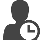 Free Usuario Reloj Icono