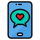 Free Love Smartphone Chat Bubble Icon